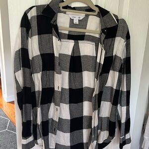 Black and White Plaid Flannel